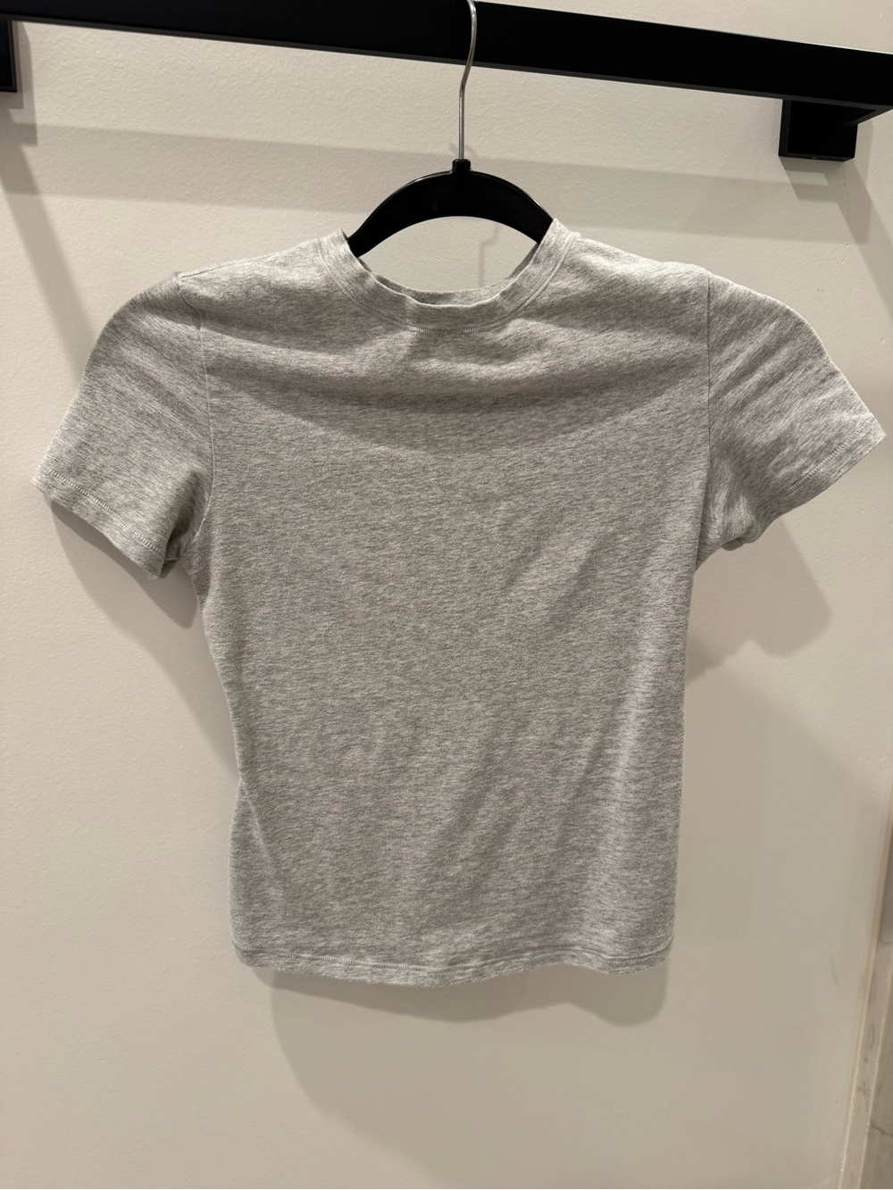 SKIMS Light Heather Gray Short Sleeve Crew Tee